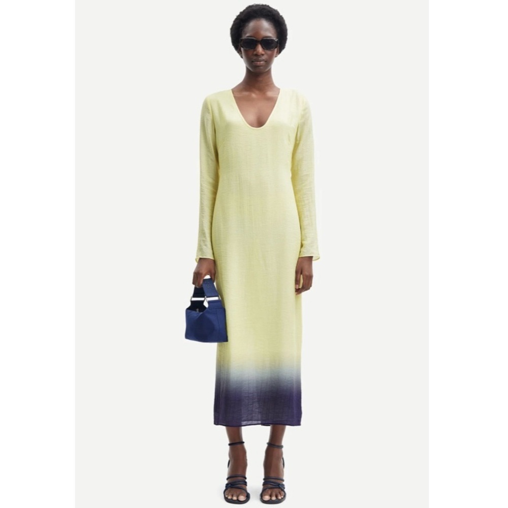 NEW Samsoe Samsoe Alina Dress Lemon Ombre